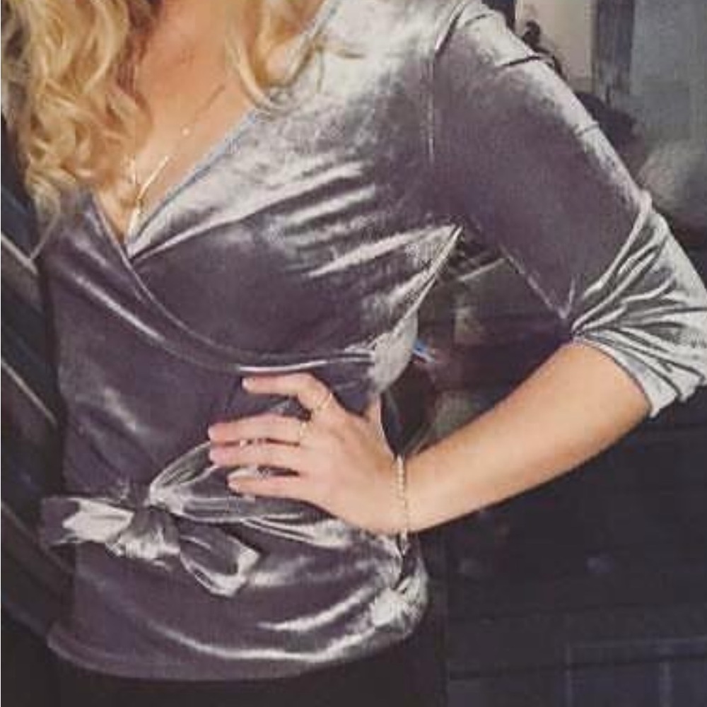 Elegant Velvet Wrap Top